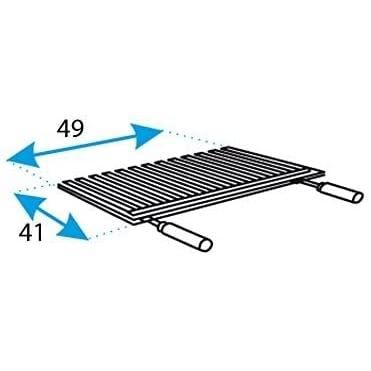 IMEX EL ZORRO 71514 Bac avec Plaque en INOX pour Barbecue 61 x 40 x 33 cm