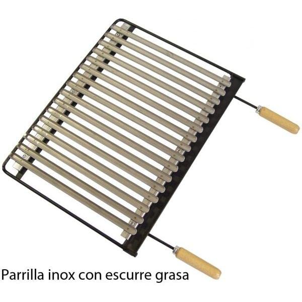 IMEX EL ZORRO 71514 Bac avec Plaque en INOX pour Barbecue 61 x 40 x 33 cm