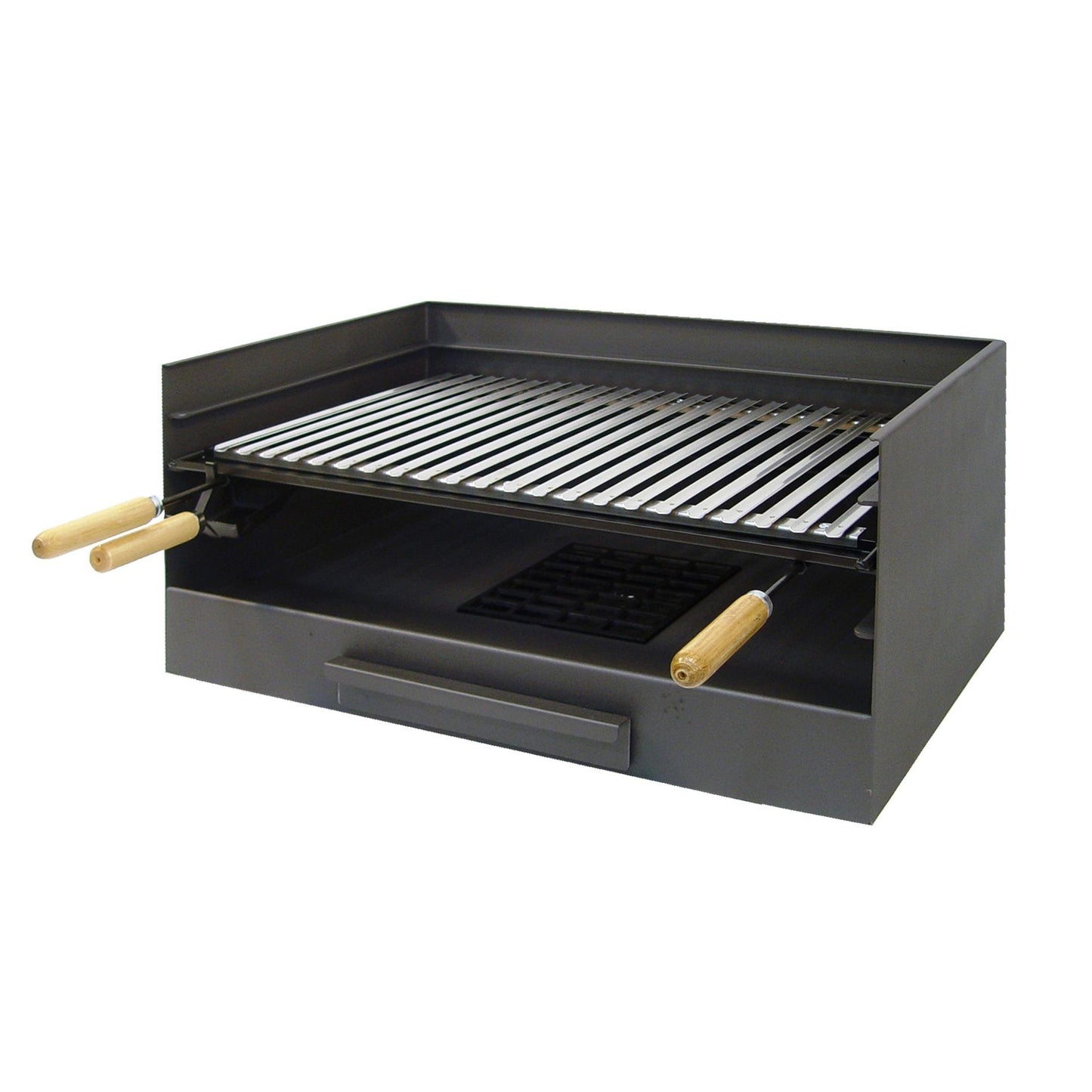 IMEX EL ZORRO 71514 Bac avec Plaque en INOX pour Barbecue 61 x 40 x 33 cm