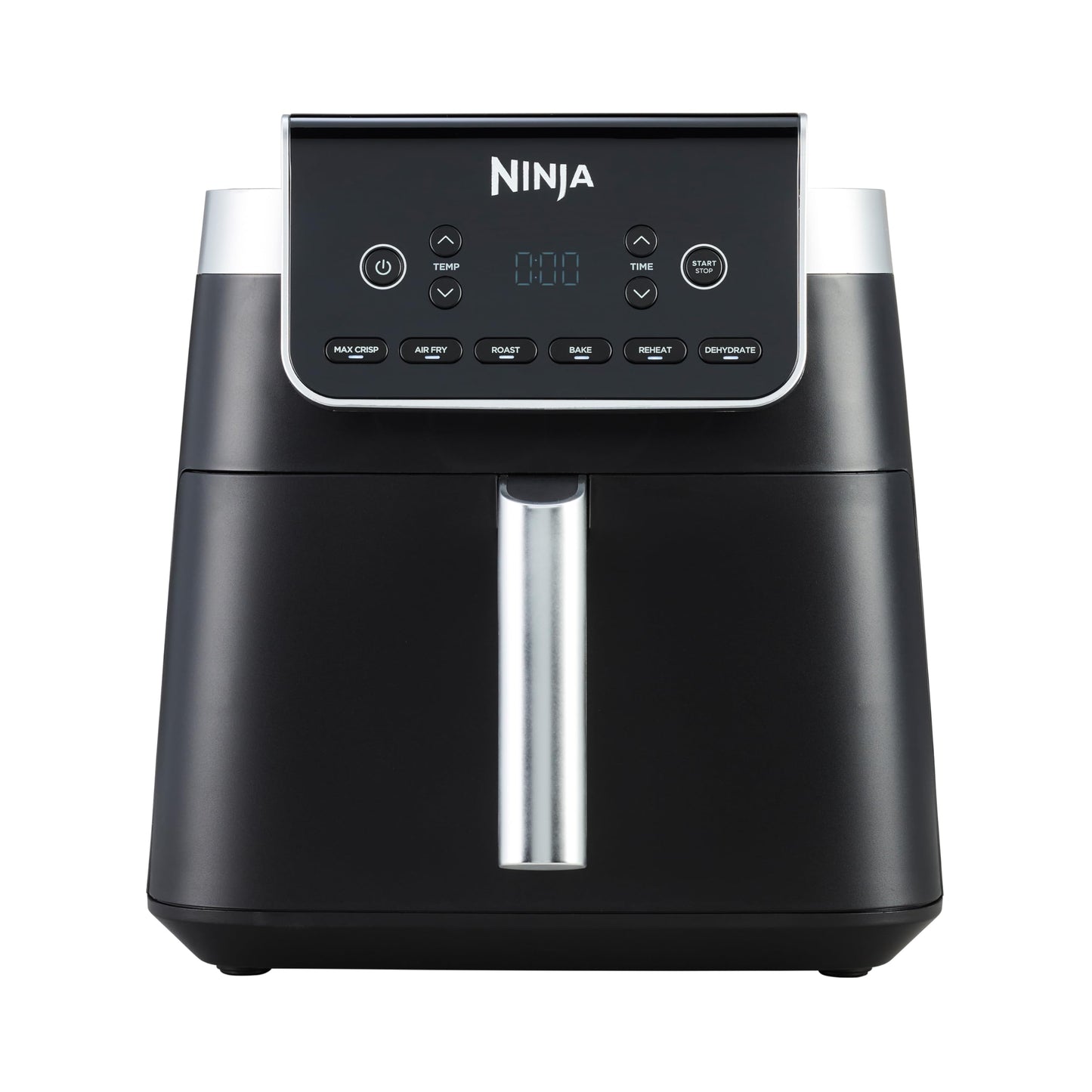 Ninja Air Fryer MAX PRO, 6.2L, sans huile, grand tiroir, rôtir, cuire, frire, familial, numérique, produits congelés, antiadhésif, panier et plaque de cuisson compatibles lave-vaisselle, gris, AF180EU