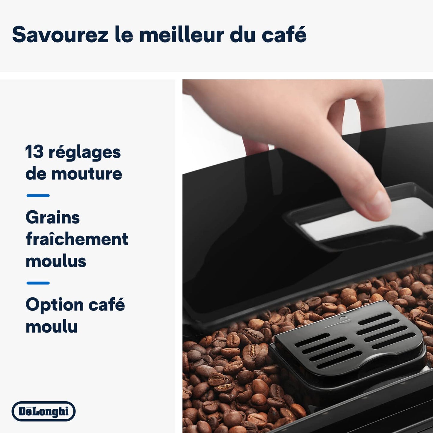 De'Longhi Magnifica S ECAM11.112.B, Machine à Café Automatique/ à Espresso du Grain à la Tasse Avec Buse à Lait, avec 4 Recettes à Touche Unique, Panneau de Contrôle Soft-Touch, 1450W, Noir