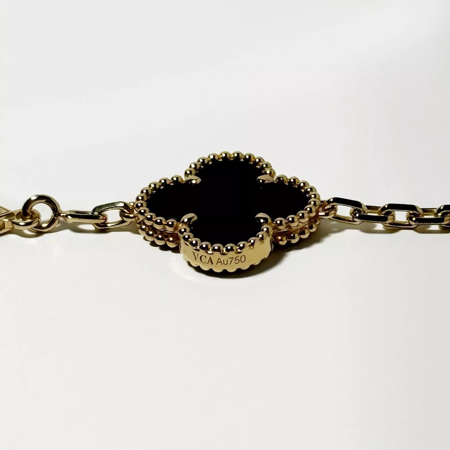 Van Cleef & Arpels Vintage Alhambra 5 motifs Bracelet Onyx