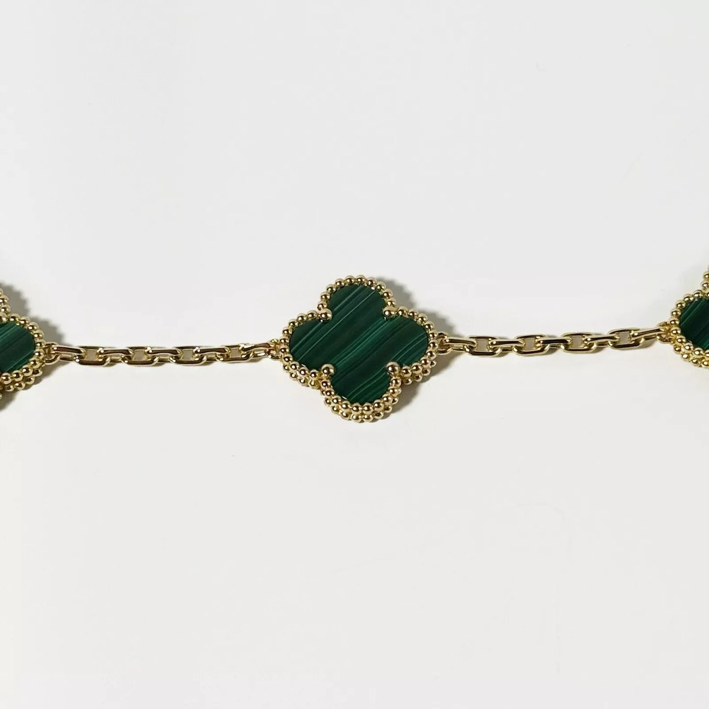 Van Cleef & Arpels Vintage Alhambra 5 motifs Bracelet Malachite