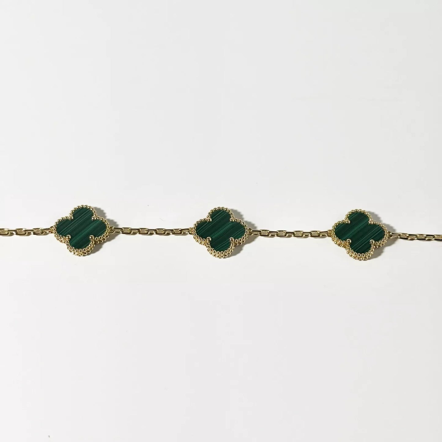 Van Cleef & Arpels Vintage Alhambra 5 motifs Bracelet Malachite