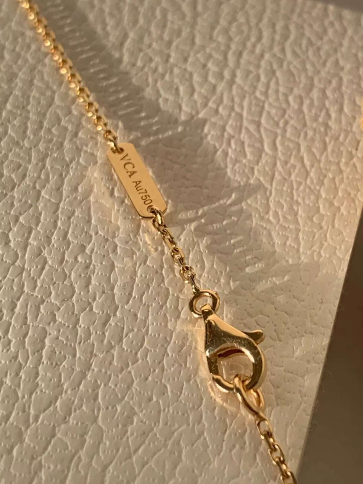 Van Cleef & Arpels Vintage Diamond Alhambra Necklace Yellow Gold