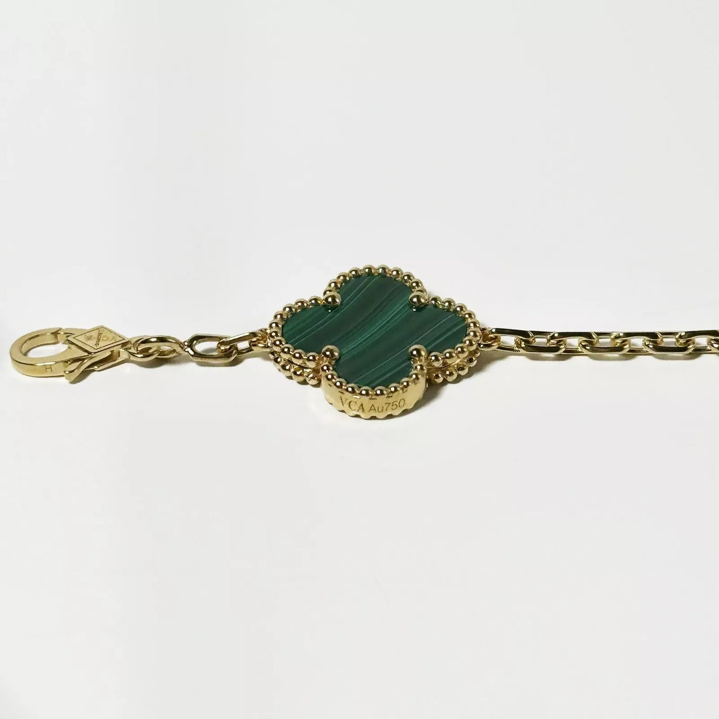 Van Cleef & Arpels Vintage Alhambra 5 motifs Bracelet Malachite